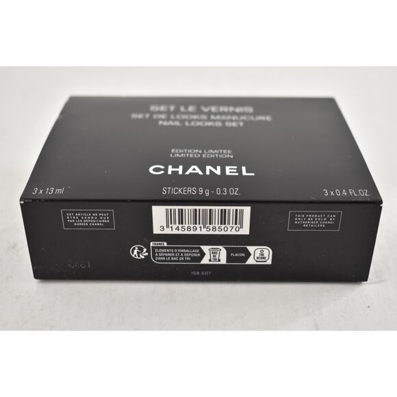Chanel Set Le Vernis De Looks Manicure Nail Looks Set Stickers Polish Red White - Picture 7 of 8